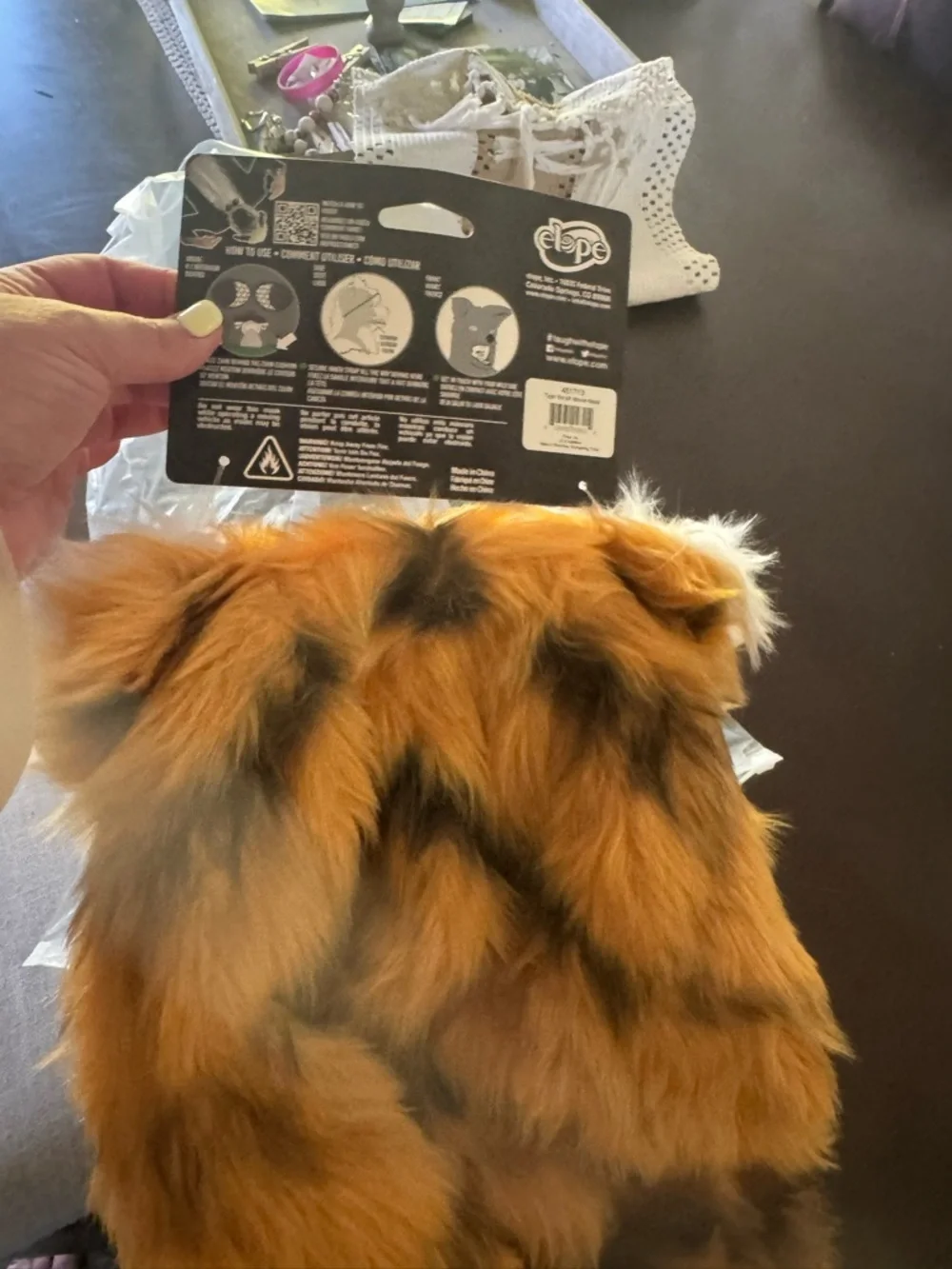 Tiger Plush Mask Head - Orange, White, Black NEW w/tags MASCOT
